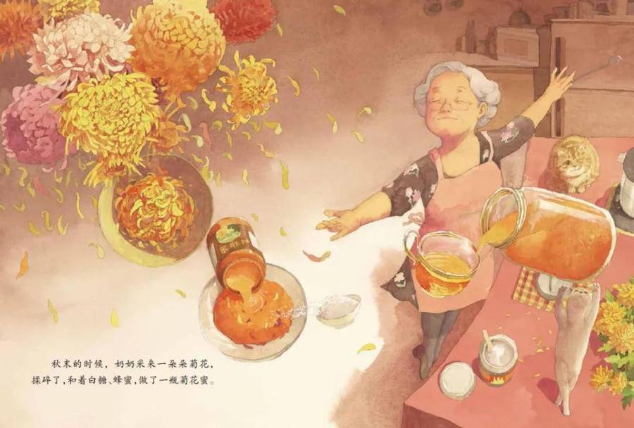 水果奶奶的温馨画卷，一幅幅图片背后的故事