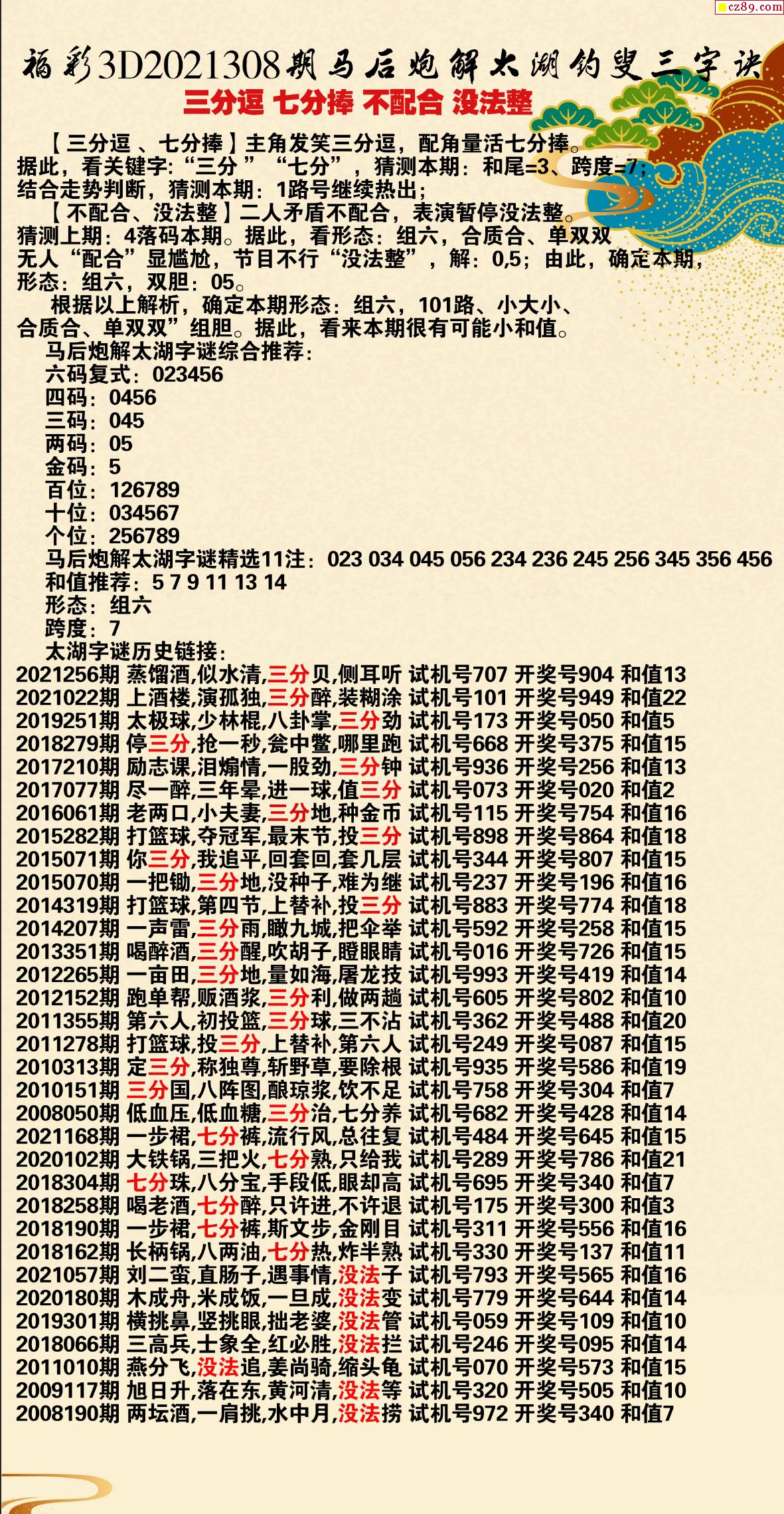 今日马后炮，揭秘太湖钓叟字谜243的玄机
