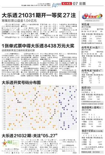 大乐透开奖结果