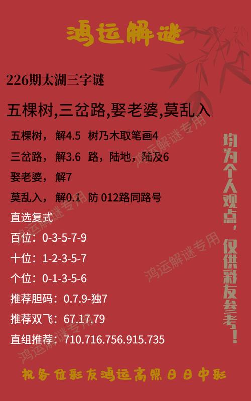 探索太湖福彩3D谜语，数字背后的智慧与乐趣3d 太湖谜语